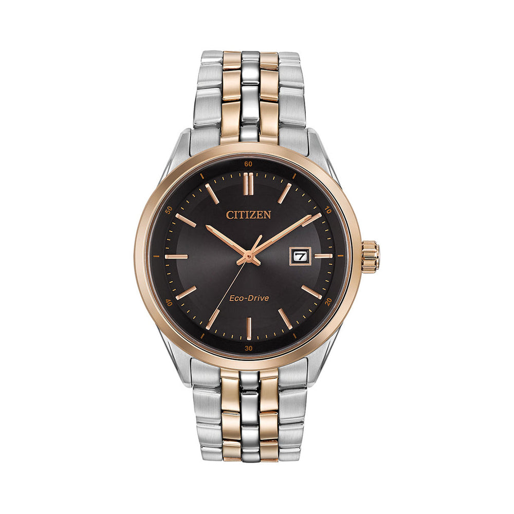 Citizen Eco-Drive 2-Tone Rose & Stainless Steel Watch BM7256