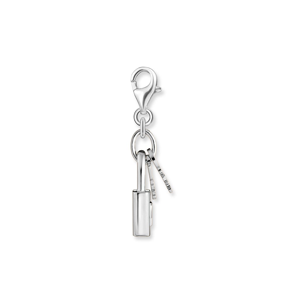 Thomas Sabo Padlock & Key Sterling Silver Cubic Zirconia Cha