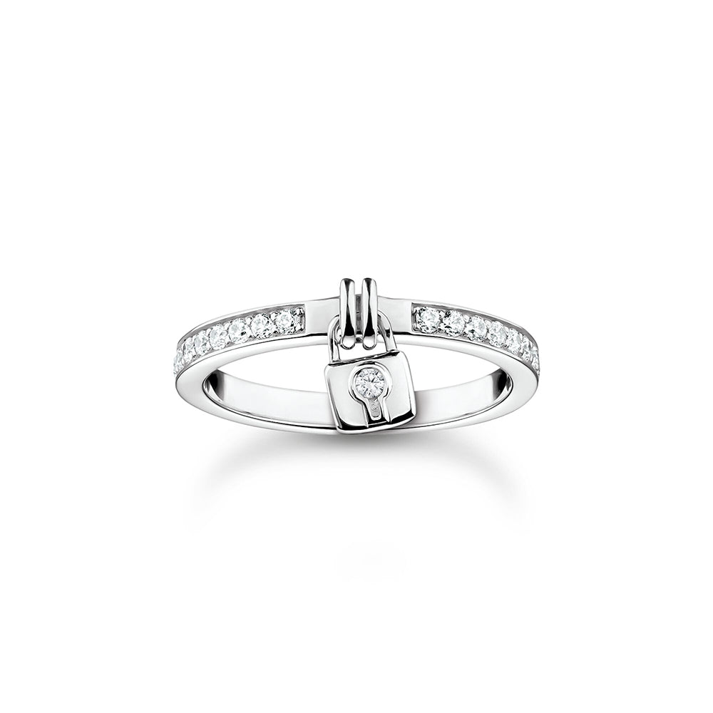 Thomas Sabo Padlock Sterling Silver Cubic Zirconia Ring TR23