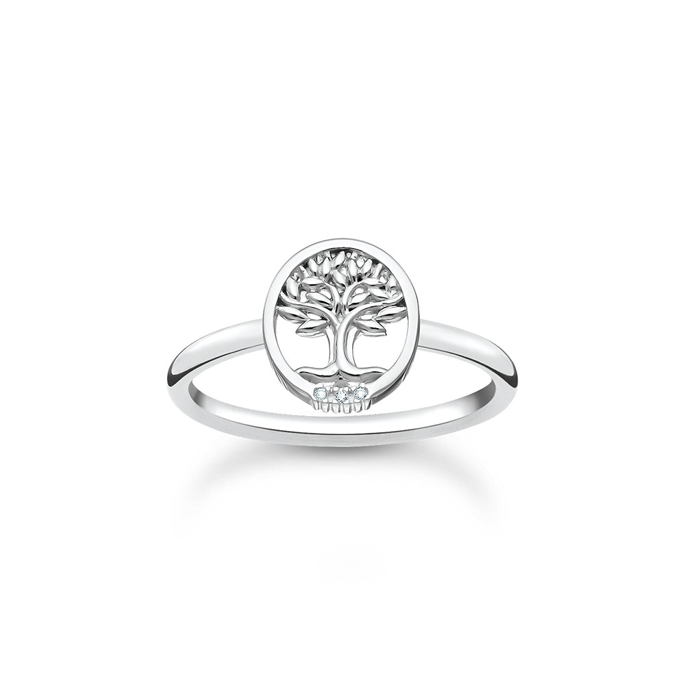 Thomas Sabo Oval Tree Of Love Sterling Silver Ring TR2375