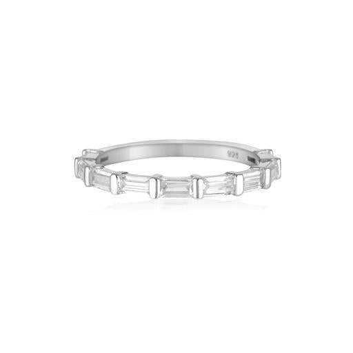 Georgini 'The Layered Edit Trys' Silver Cubic Zirconia Ring