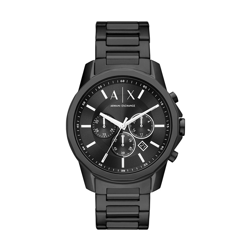 Armani Exchange 'Banks' Chronograph Black Stainless Steel Wa