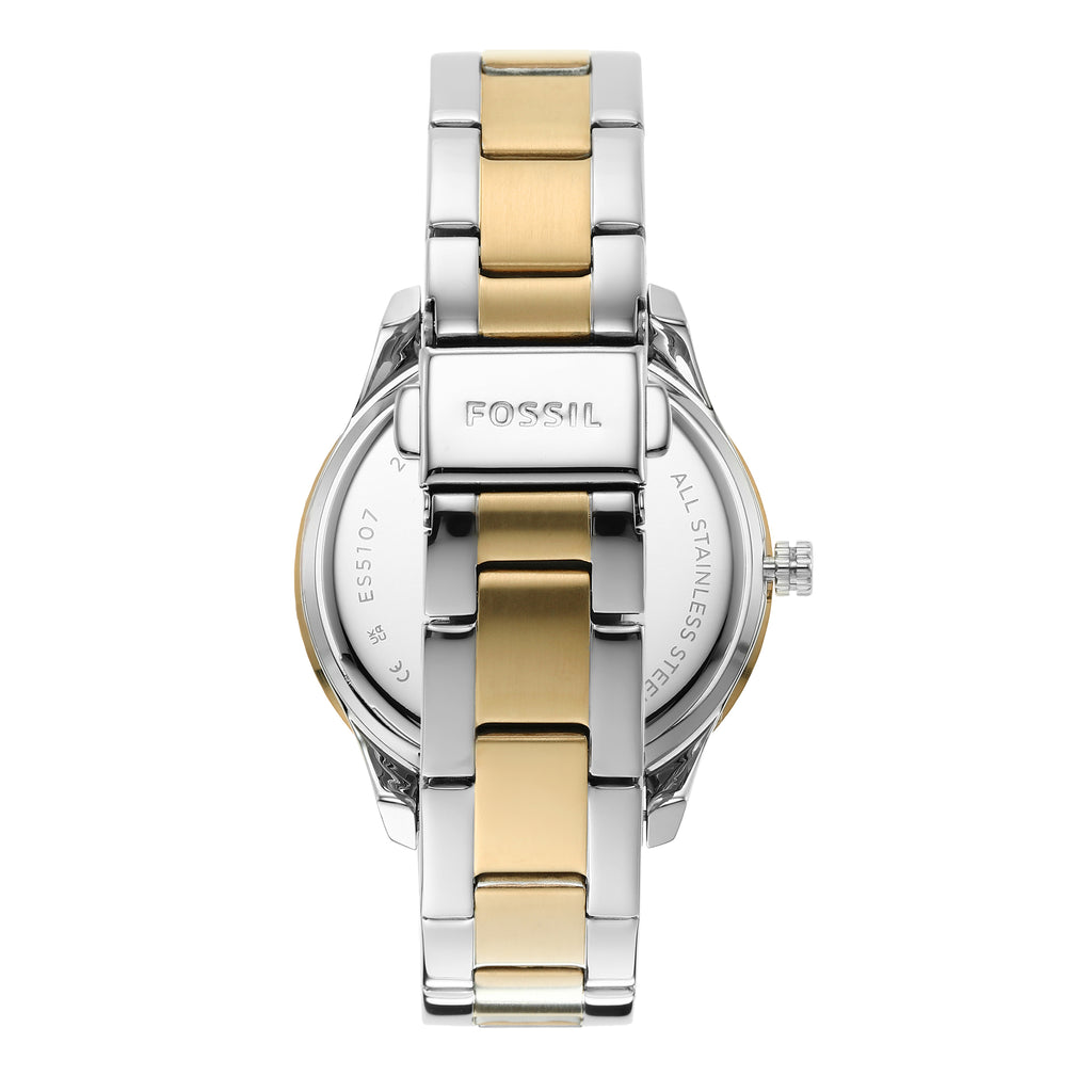 Fossil 'Stella' Multi-Function 2-Tone Crystal Dress Watch ES