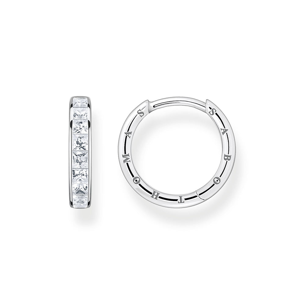 Thomas Sabo 'Heritage' Channel Set Cubic Zirconia 13mm Hoops