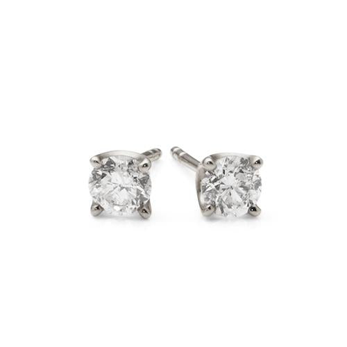 9ct White Gold Diamond Stud Earrings TW 0.64CT