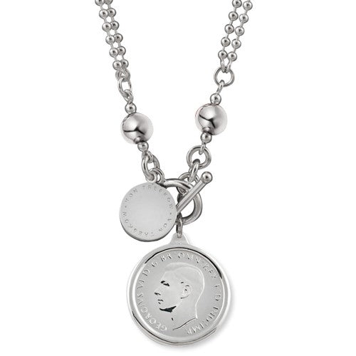 Von Treskow Sterling Silver Shilling Coin 45-90cm Chain SWN2