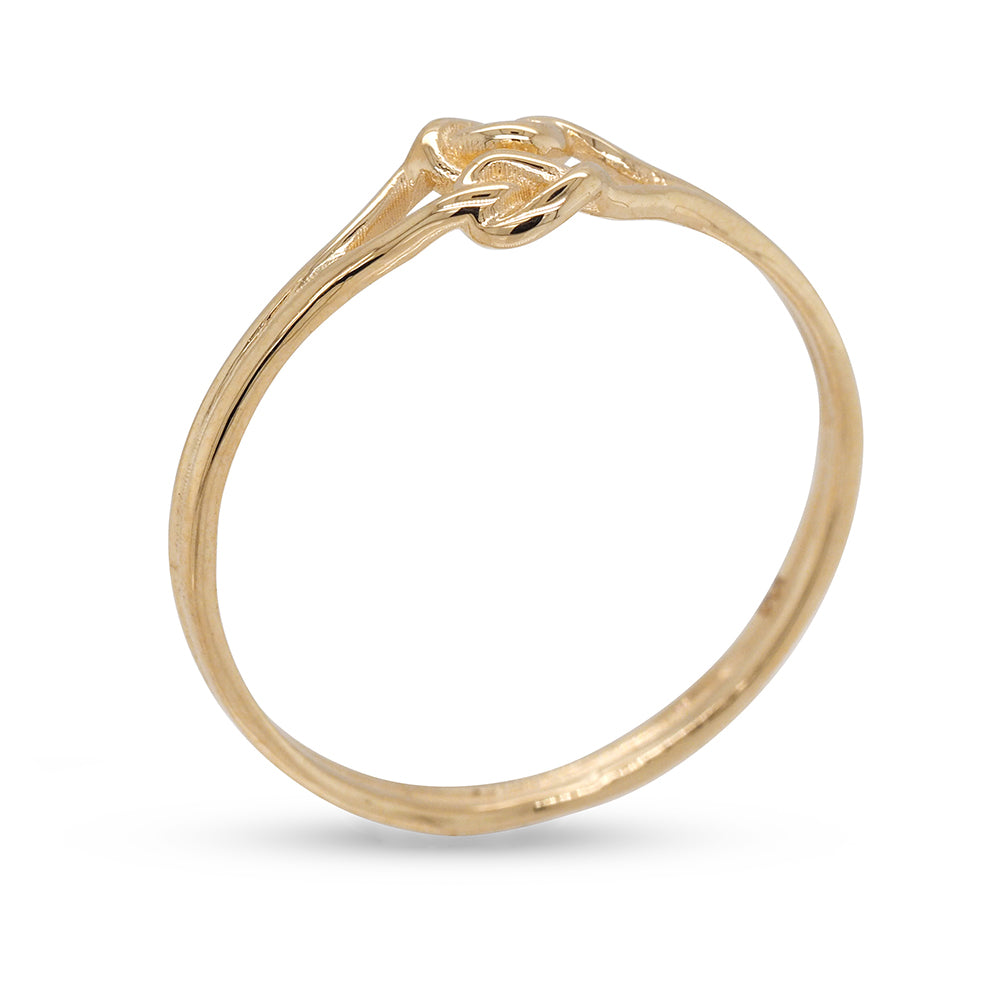 Von Treskow Luxe 9ct Yellow Gold Double Knot Ring 9CR011