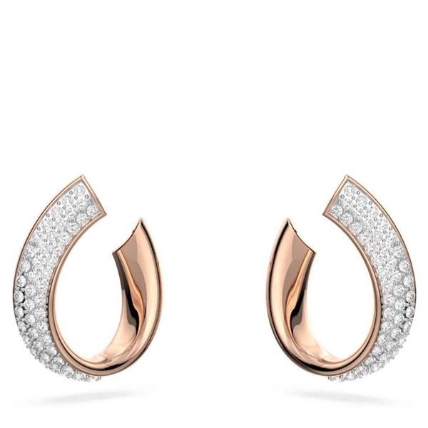 Swarovski 'Exist' Rose Tone Small Hoop Earrings 5636448