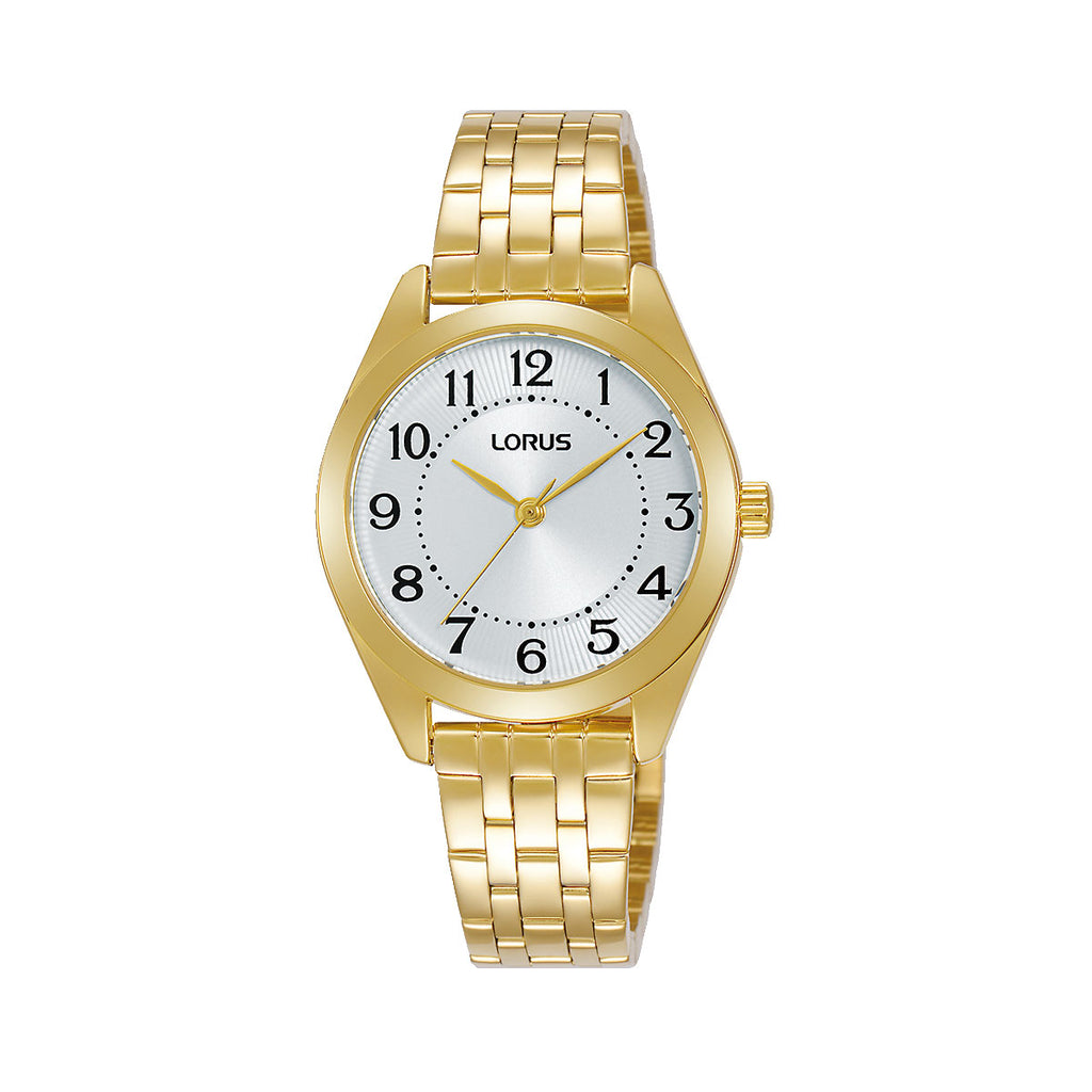 Lorus Gold Tone Stainless Steel Analogue Watch RG286UX-9