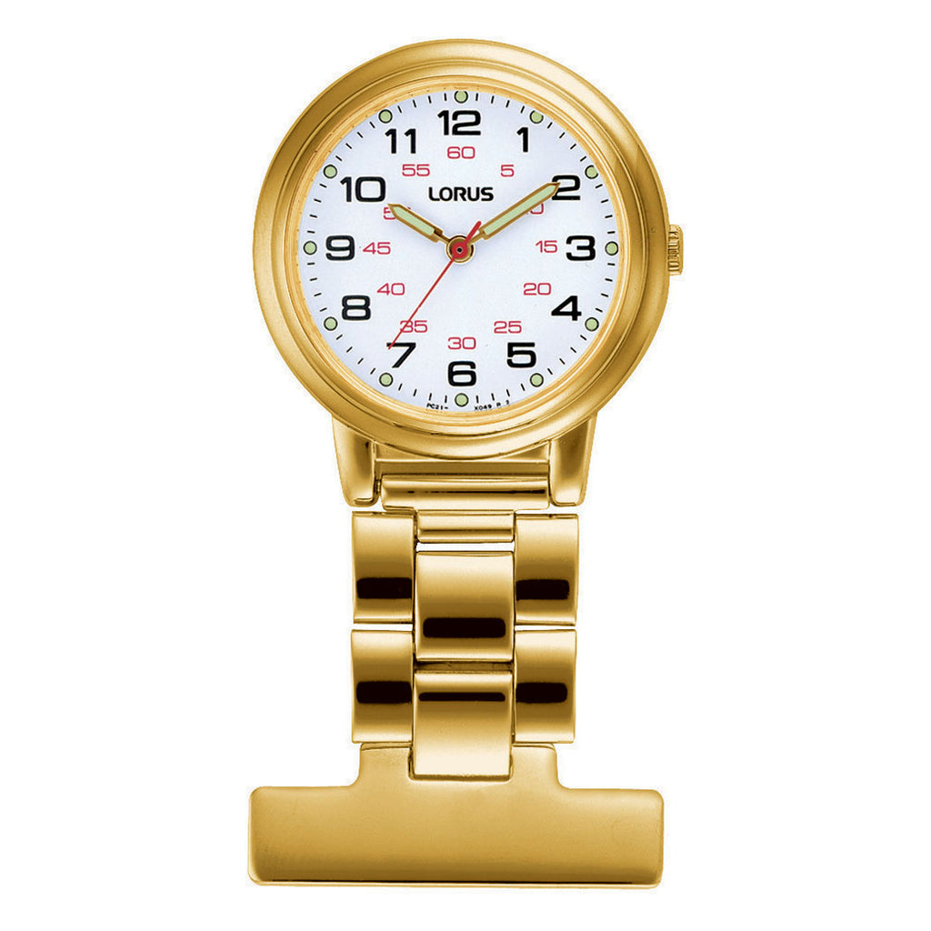 Lorus Nurse's Gold-Tone Fob Watch RG252CX-9