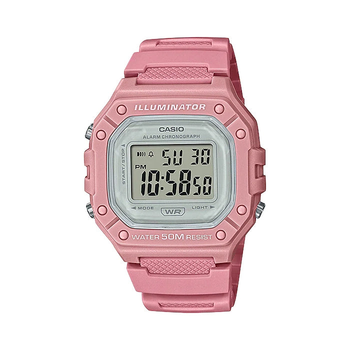 Casio Dusty Pink Digital Square Watch W218HC-4A