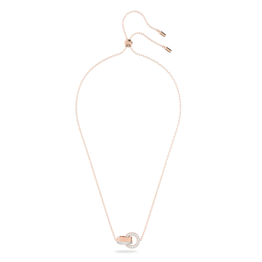 Swarovski 'Hollow' Intertwined Circle Rose Crystal Necklet 5