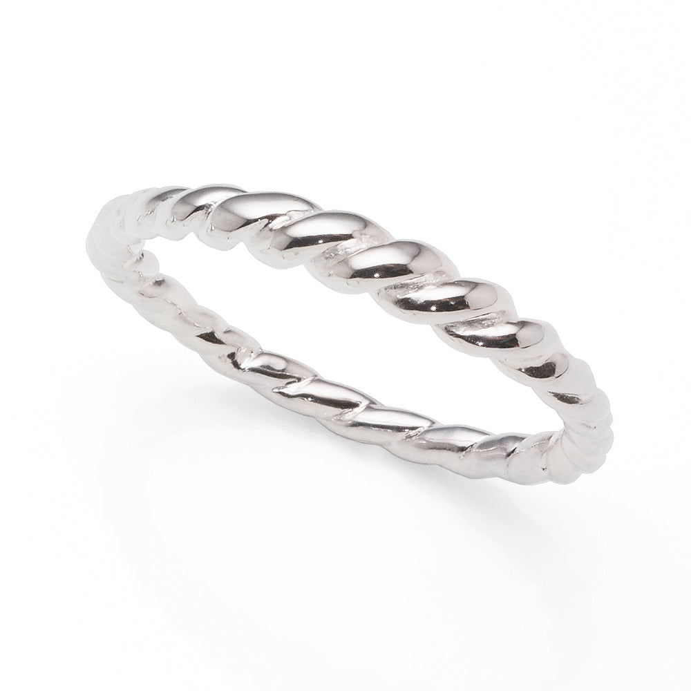 Sterling Silver Tapered Twist Band