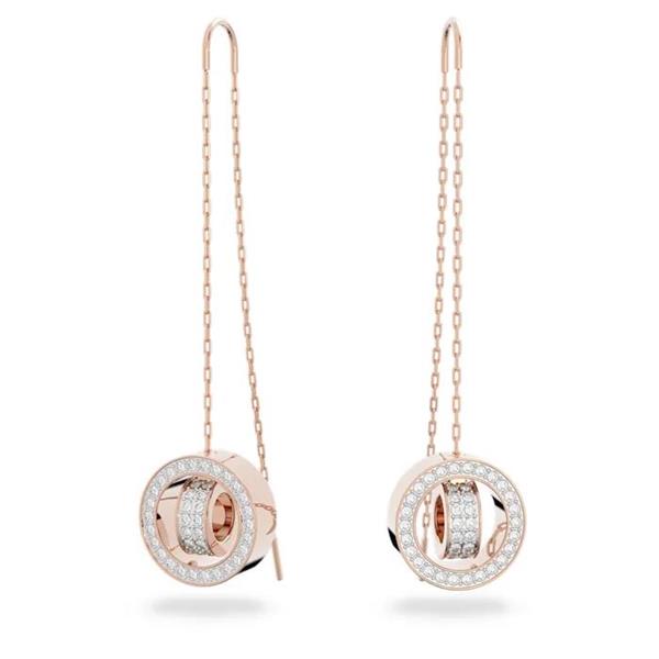 Swarovski Hollow Drop Long Thread Crystal Set Earrings 56365