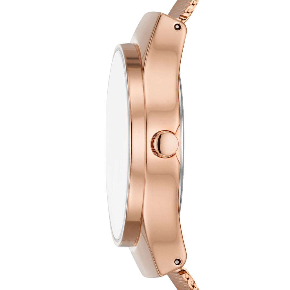 Skagen Sol Solar-Powered Rose Gold Stainless Steel Mesh Watc