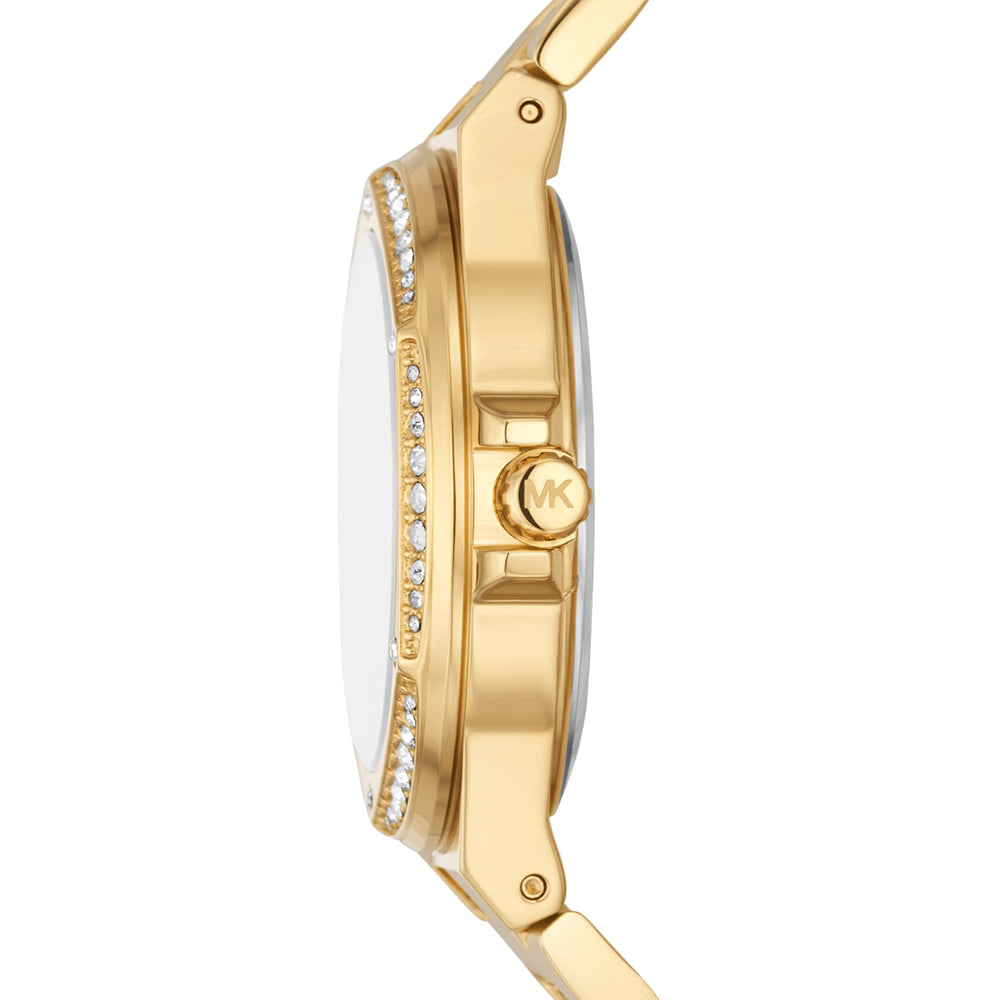 Michael Kors 'Lennox' Gold Pave Crystal Logo Watch MK7229