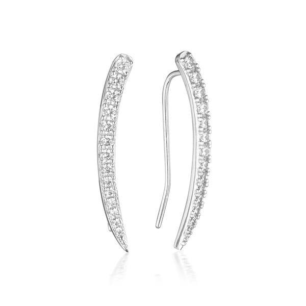 Georgini 'Sorbet Vanilla Vine' Silver Cubic Zirconia Climber