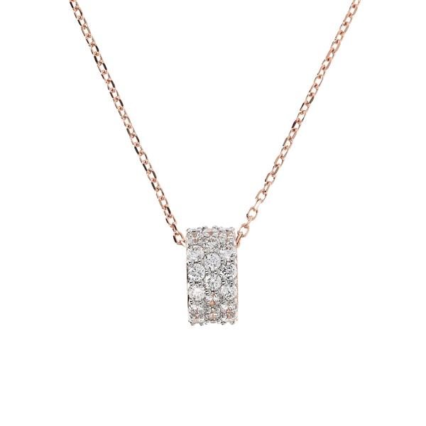 Bronzallure 'Altissima' Rose Cubic Zirconia Bar Pendant WSBZ