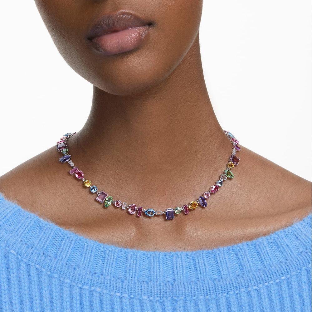 Swarovski 'Gema' Multi-Coloured Mixed Cut Crystal Necklet 56