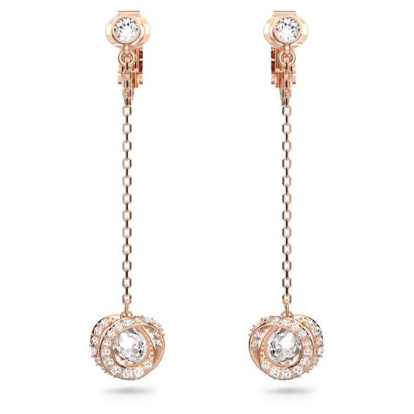 Swarovski 'Generation' Rose Tone Drop Chain Clip Earring 563