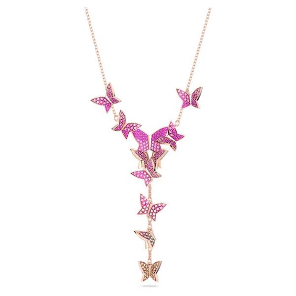 Swarovski 'Lilia' Y Butterfly Pink Crystal Necklet 5636420