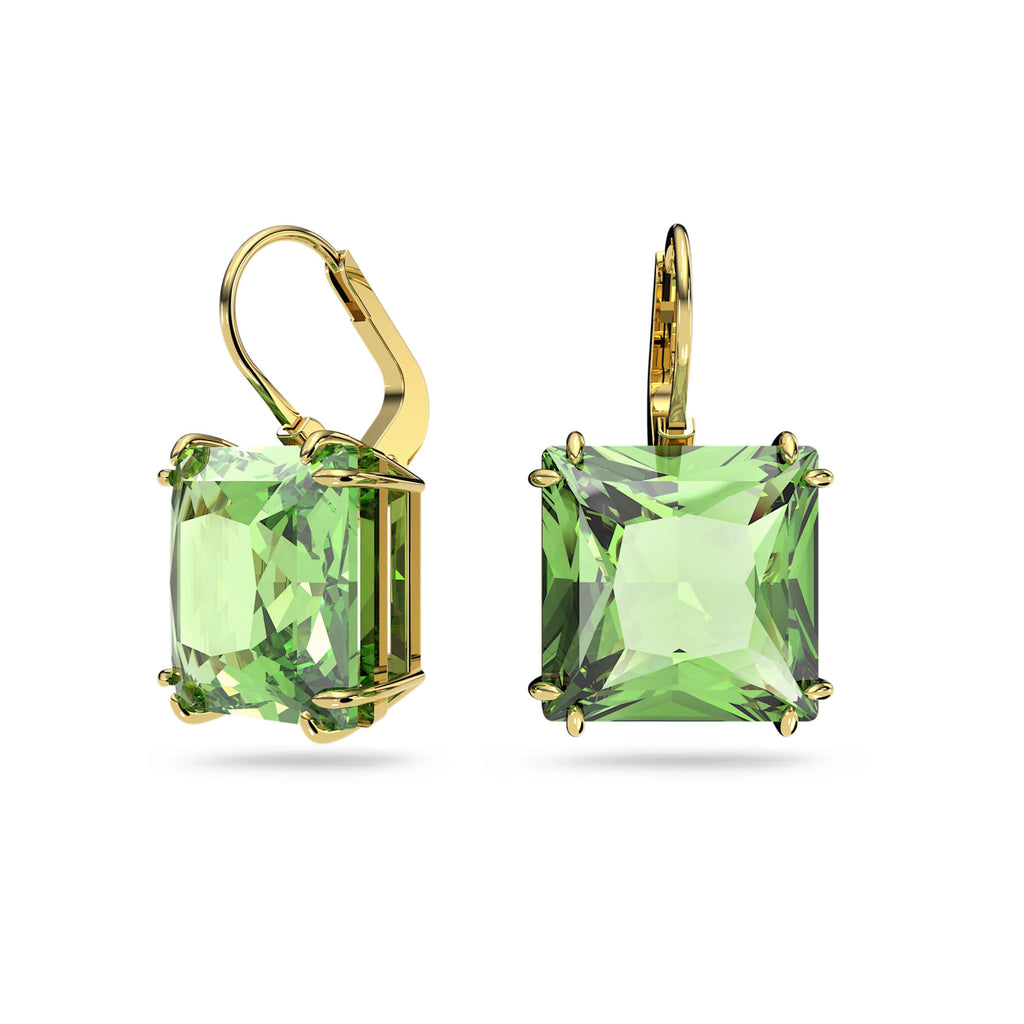 Swarovski 'Millenia' Green Crystal Gold Tone Hook Earrings 5