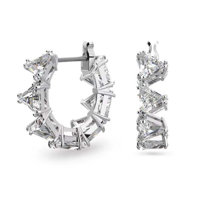 Swarovski 'Ortyx' Triangle Cut Crystal Hoop Earrings 5632467