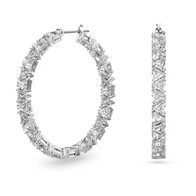 Swarovski 'Ortyx' Triangle Cut Large Hoop Earrings 5632466