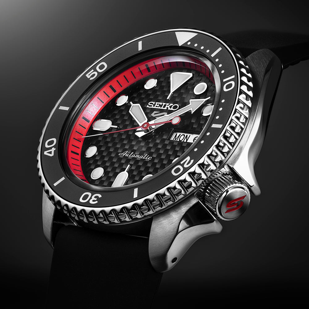 Seiko 5 Supercars Special Edition Red Automatic Watch SRPJ03