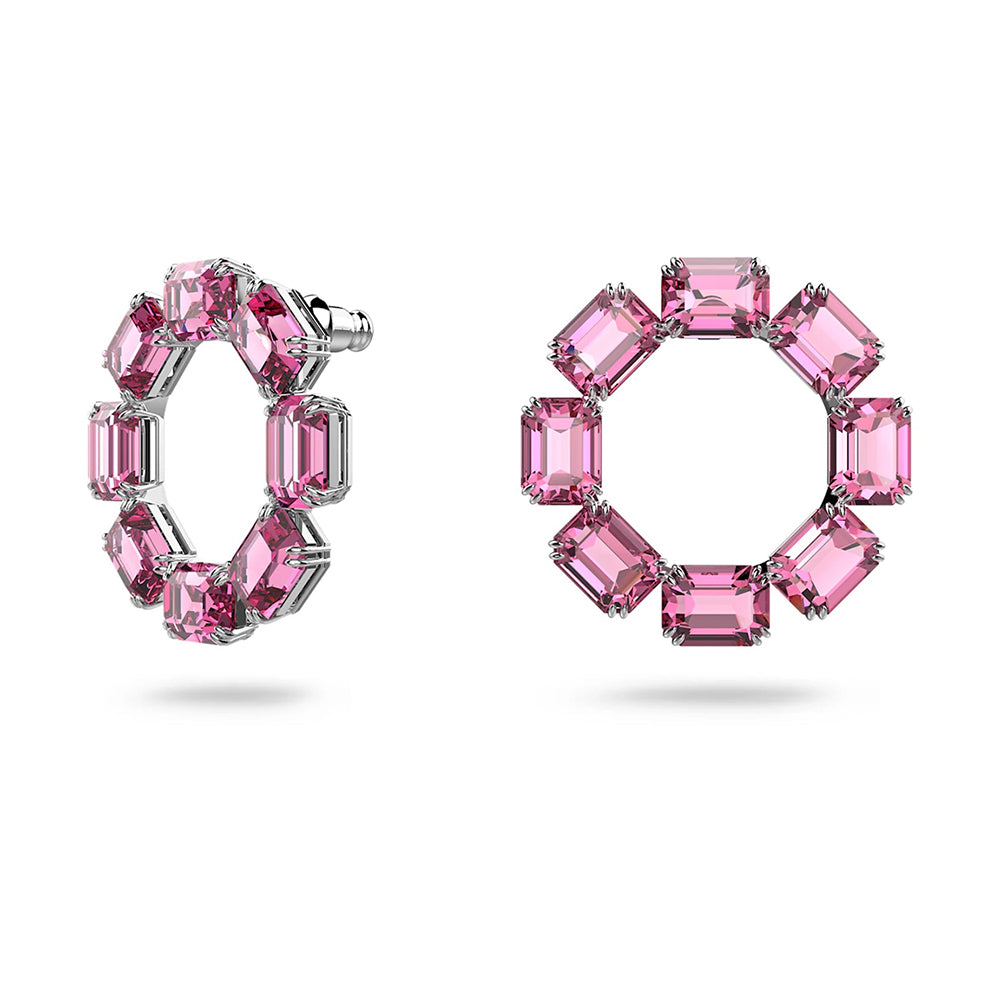 Swarovski 'Millenia' Pink Octagun Cut Circle Studs 5614296