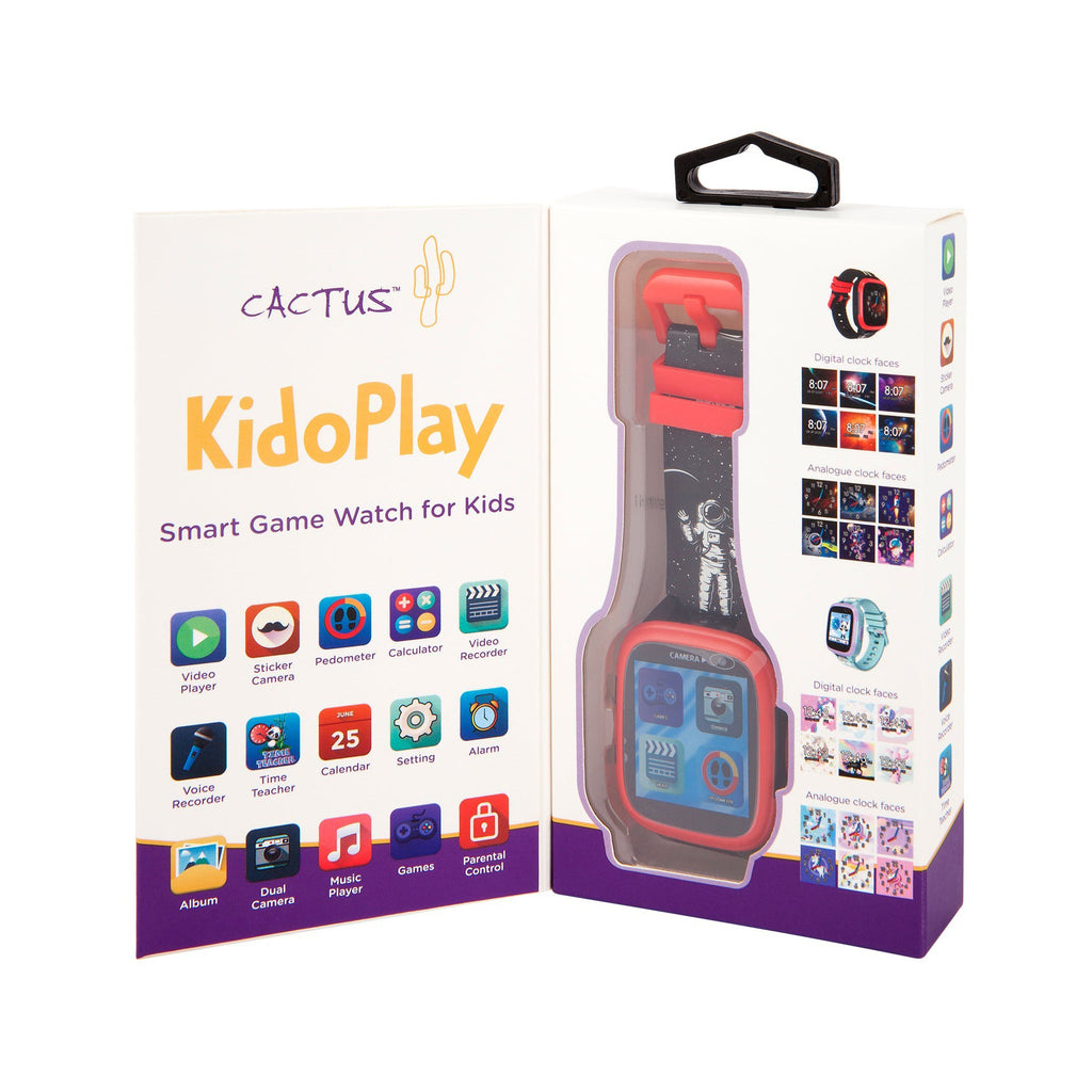 Cactus Kidoplay Black & Red Interactive Game Watch CAC-138-M