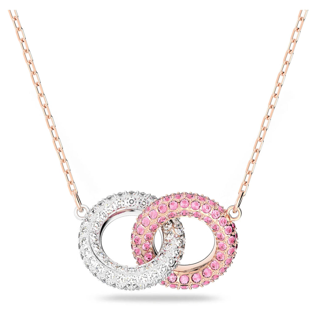 Swarovski 'Stone' Double Interlocking Circle Crystal Necklet