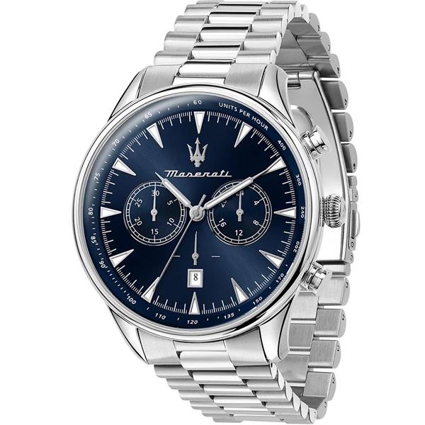 Maserati 'Tradeisione' Chronograph 45mm Blue Dial Watch R887