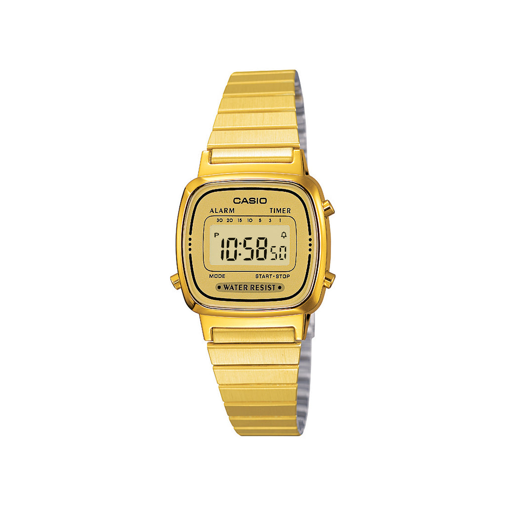 Casio Retro Gold Tone Digital Watch LA670WGA-9