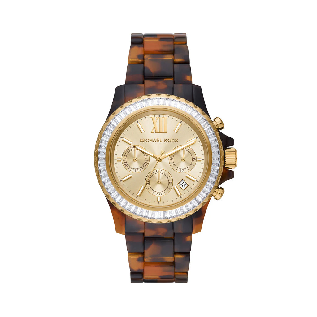 Michael Kors Everest Chronograph Tortoise Shell Band Watch M