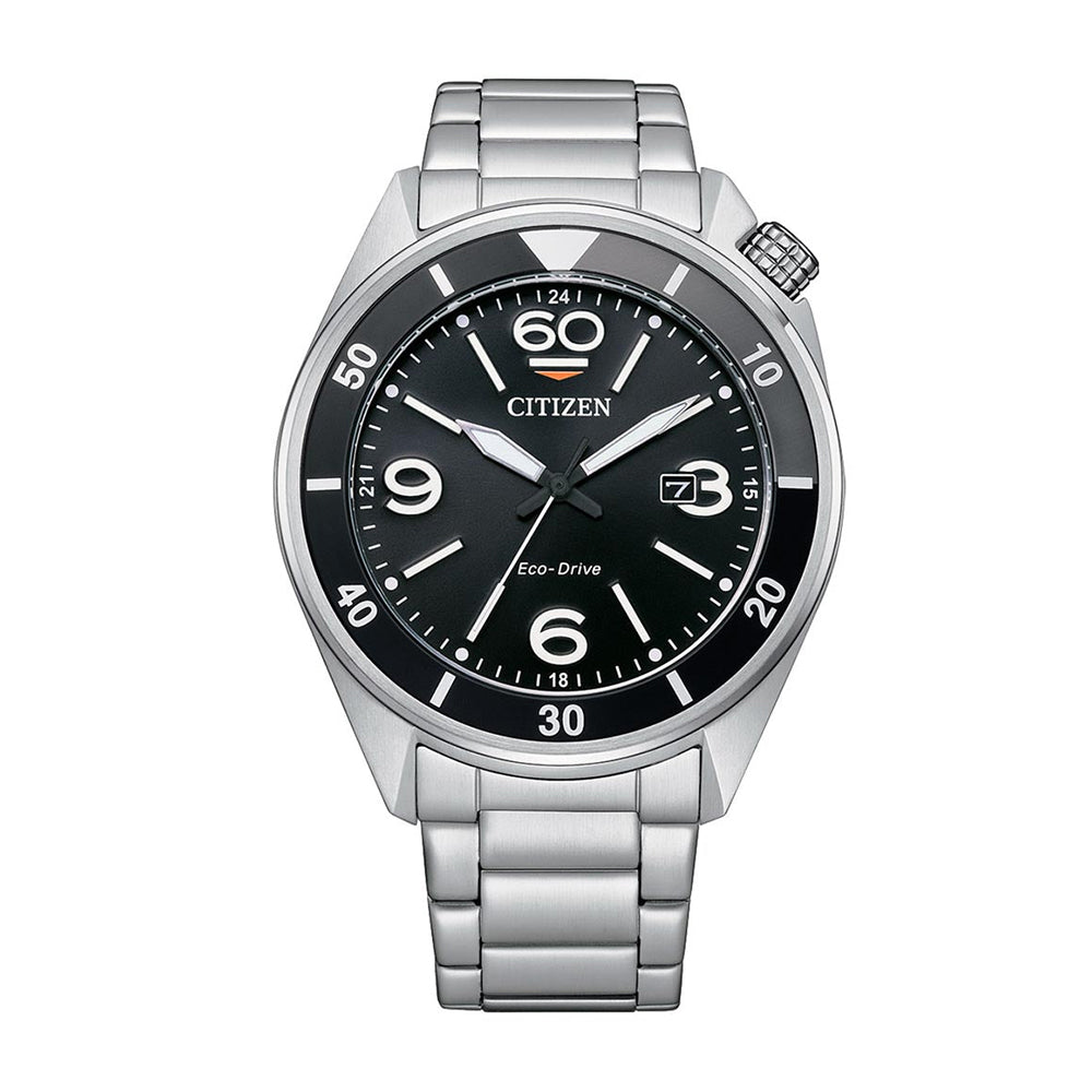 Citizen Eco-Drive Stainless Steel Black Dial AW1710-80E