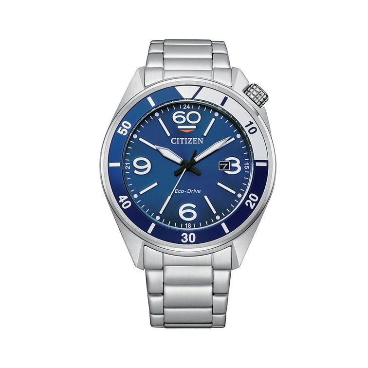 Citizen Eco-Drive Blue Dial Stainless Steel Watch AW1711-87L
