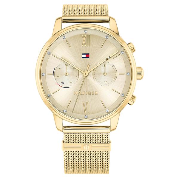 Tommy Hilfiger Blake Chronograph Gold-Tone Mesh Strap Watch