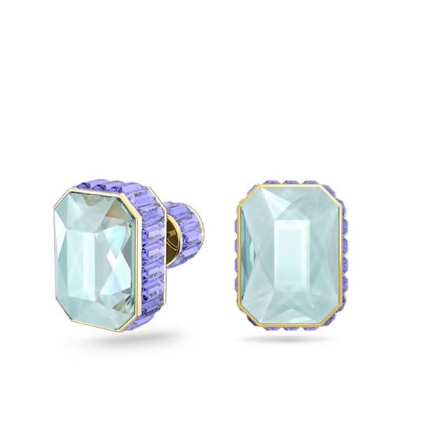 Swarovski Orbita Octagon Cut Multi-Coloured Gold Tone Studs