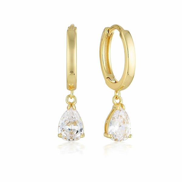 Georgini 'Pia' 10mm Hoop Cubic Zirconia Drop Earrings E935G