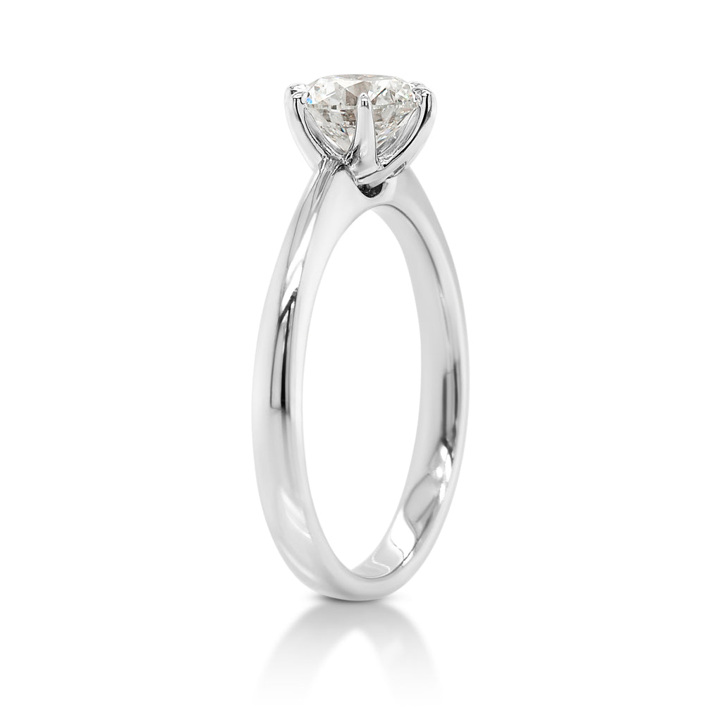 18ct White Gold Lab-Created 1.08ct Diamond Solitaire Engagem