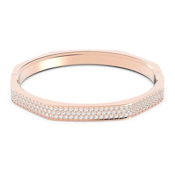 Swarovski Dextera Octagon Rose Tone Pave Set Crystal Bangle