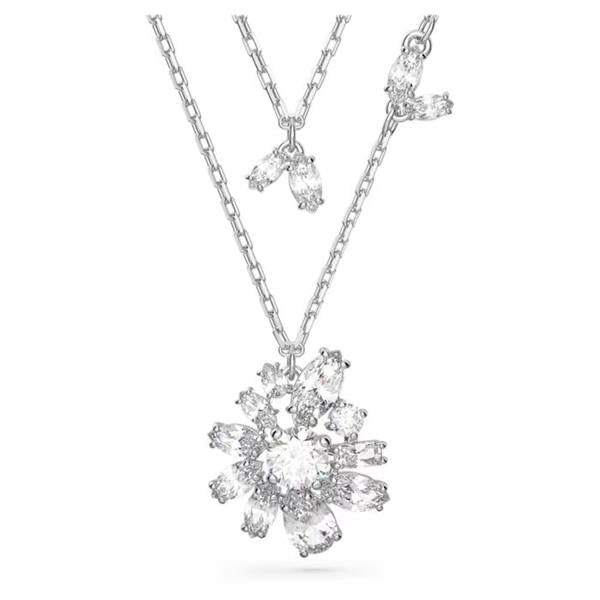 Swarovski Gema Flower Crystal Layered Necklet 41cm 5644658