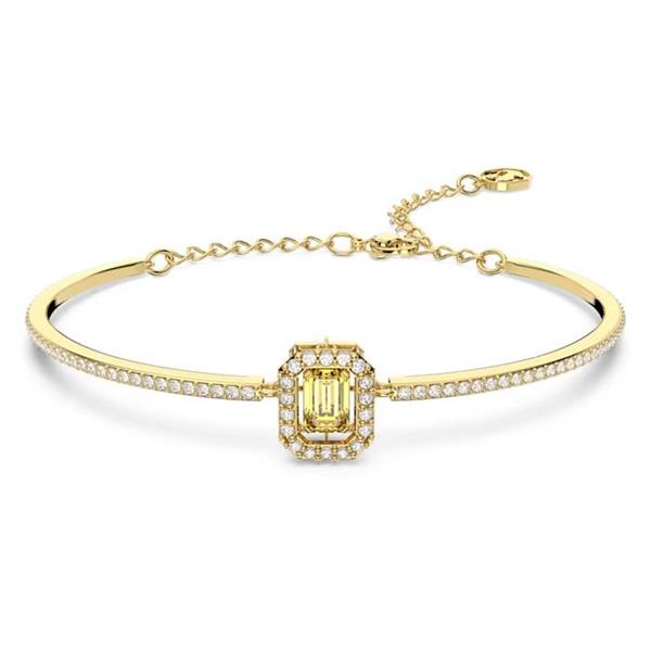 Swarovski Millenia Octagon Cut Yellow Crystal Gold Tone Bang