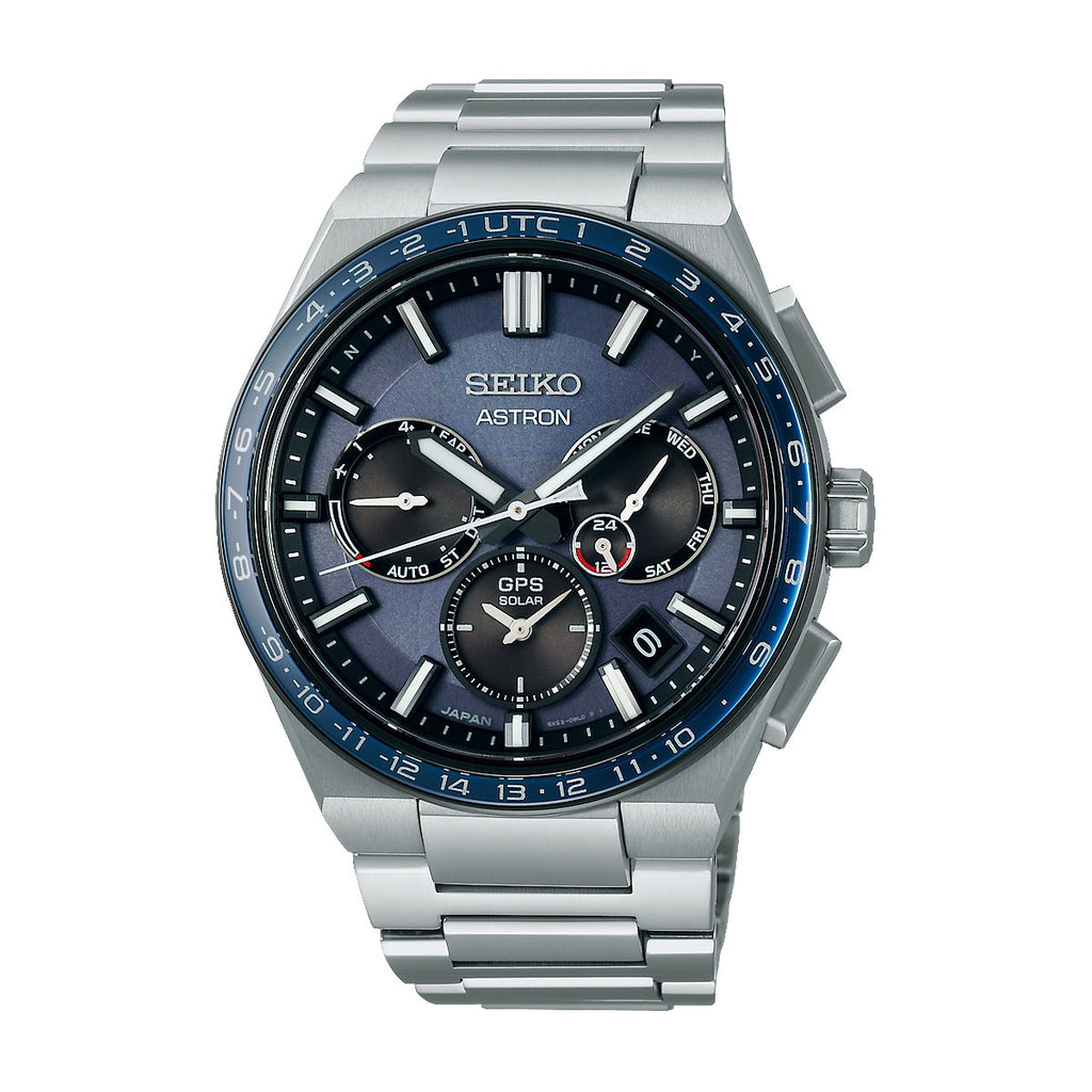 Seiko Astron Solar Chronograph GPS Dual Time Watch SSH109J