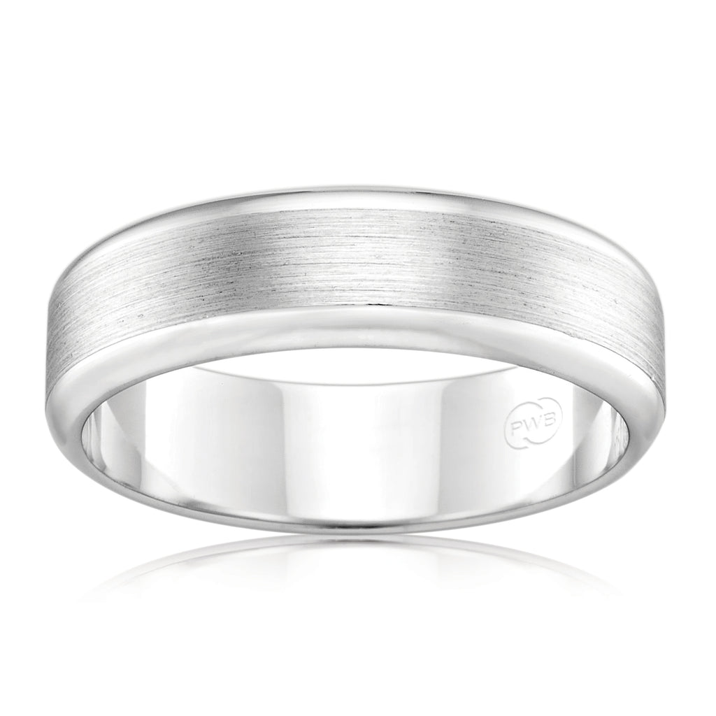 Peter W Beck Sterling Silver 6mm Wide Wedding Band F3511