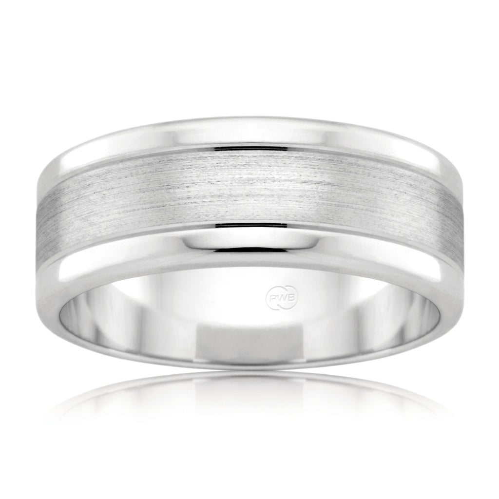Peter W Beck Sterling Silver 6mm Wide Wedding Band F2702