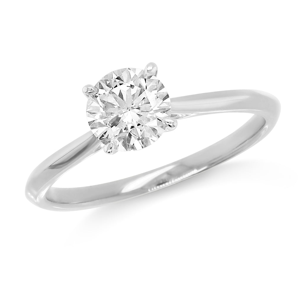 18ct White Gold 0.81CT Lab-Created Solitaire Diamond Ring