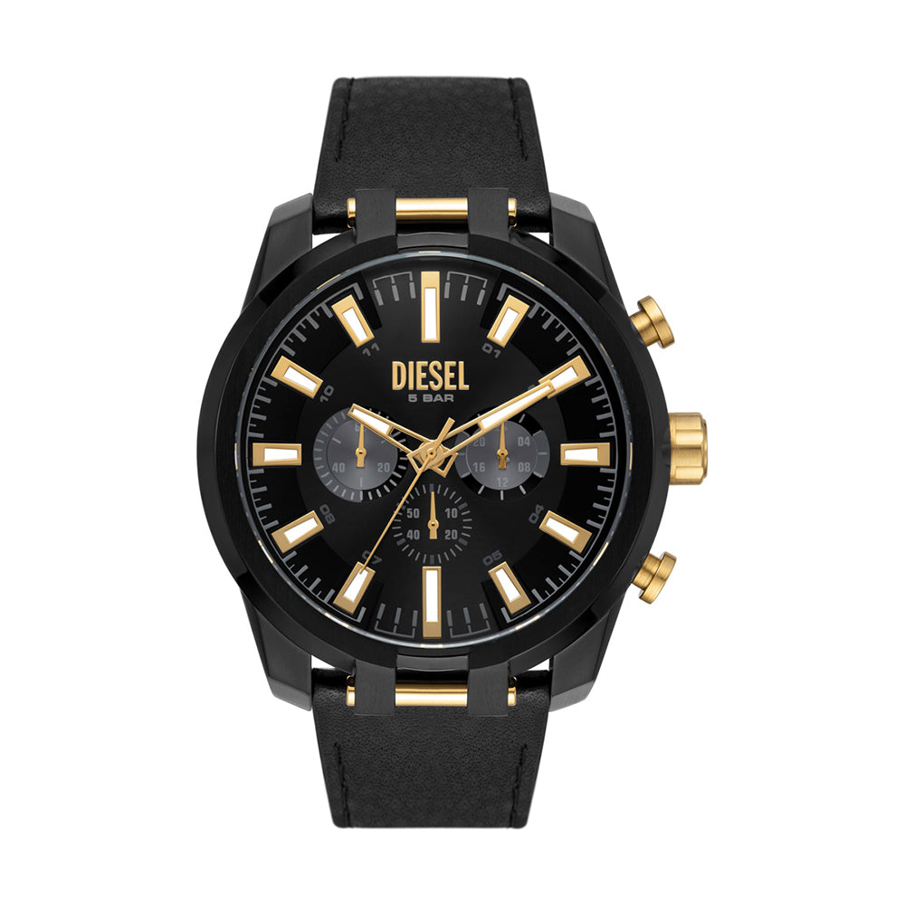 Diesel 'Split' Chronograph Black & Gold Watch DZ4610
