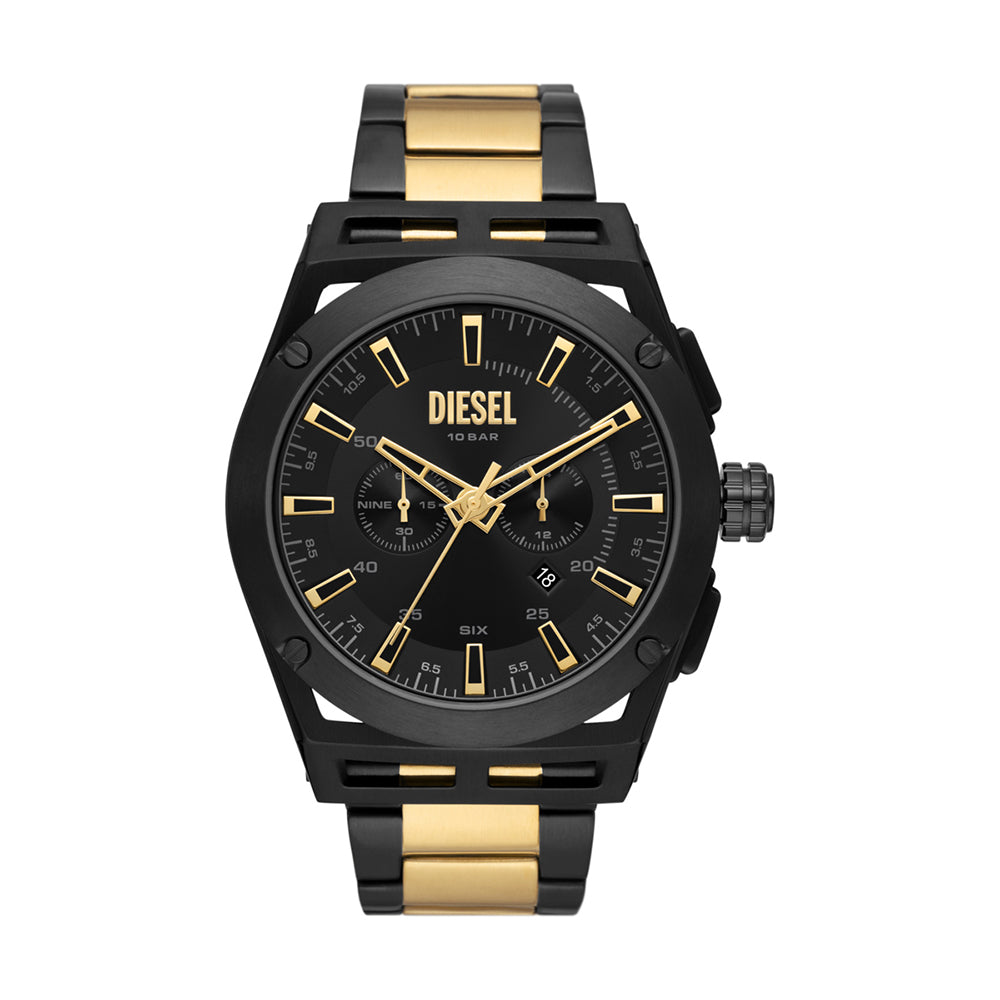 Diesel Timeframe Chronograph Black & Gold Watch DZ4612
